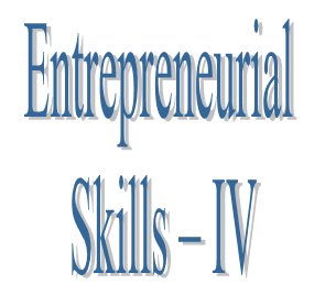 4. Entrepreneurial Skills – IV