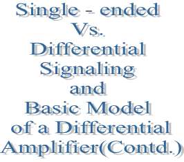 74. Single - ended Vs. Differential Signaling and Basic Model of a Differential Amplifier(Contd.)