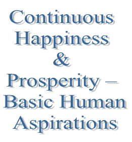 3. Continuous Happiness & Prosperity – Basic Human Aspirations