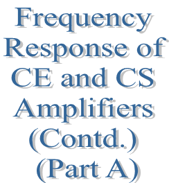 38. Frequency Response of CE and CS Amplifiers (Contd.) (Part A)